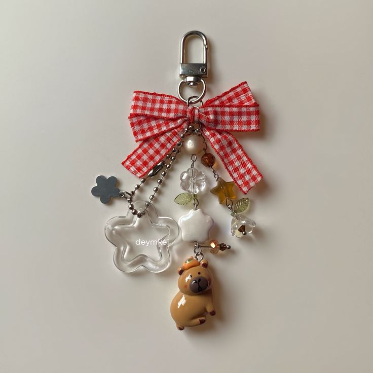 🎀 Gingham Picnic Animal Charm 🧺