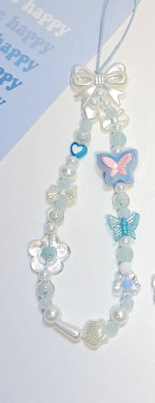 🦋 Butterfly Beaded Phone Strap