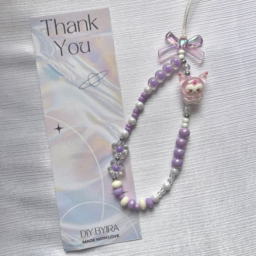 🌈 Character Beaded Phone Strap