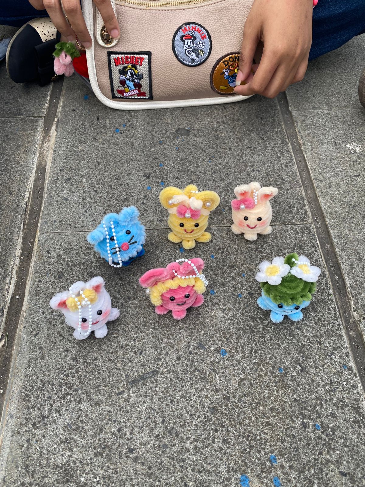 Fluffy Wire Doll Keychain